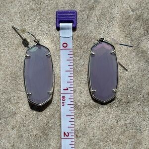 Kendra Scott Shimmery Purple Drop Earrings